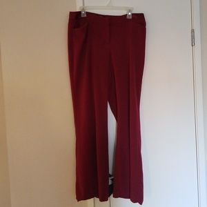 Red Modern Fit pants